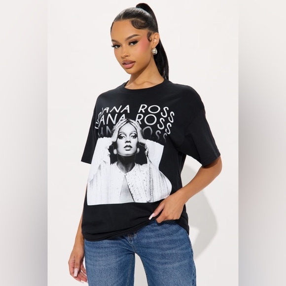 Cross Colours Other - Cross Colours x Diana Ross Glow Black Unisex Graphic Tee
